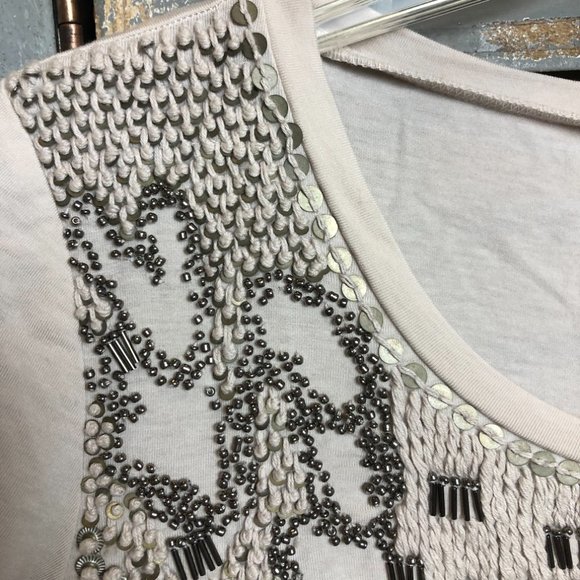 MaxMara Weekend Embellished Short Sleeve Shirt Sz XS - Picture 13 of 15